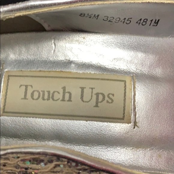 Touch Ups- lace and glitter upper with open toe - Picture 4 of 5